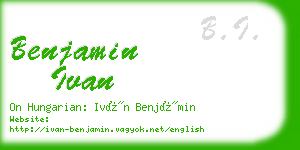 benjamin ivan business card